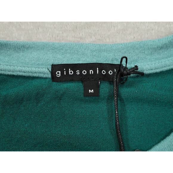 Gibsonlook Womens Green Tops Colorblock Long Sleeve Sweater Round Neck Size M - Picture 2 of 13